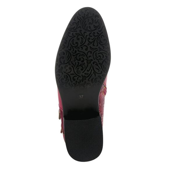 L’Artiste by Spring Step Womens Tiatia Leather Ankle Bootie - Bordeaux NEW - Picture 7 of 8